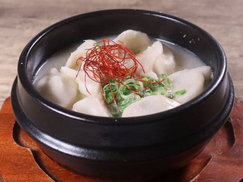 牛白湯スープで食べる！ 炊き餃子